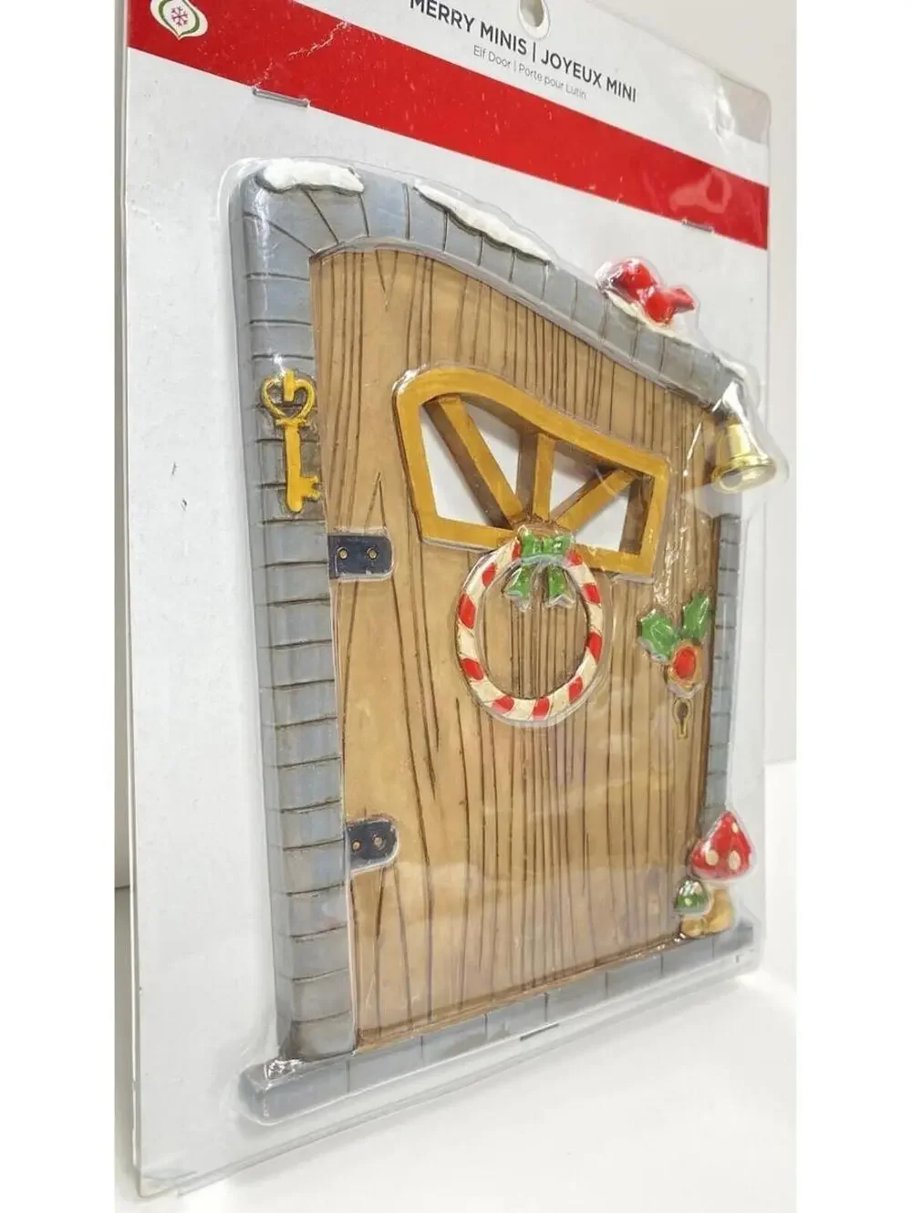 Detailed Wooden (style) Miniature Christmas Elf Door Decor Village DIY Craft